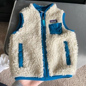 Blue/Sherpa Patagonia Vest - 12-18M